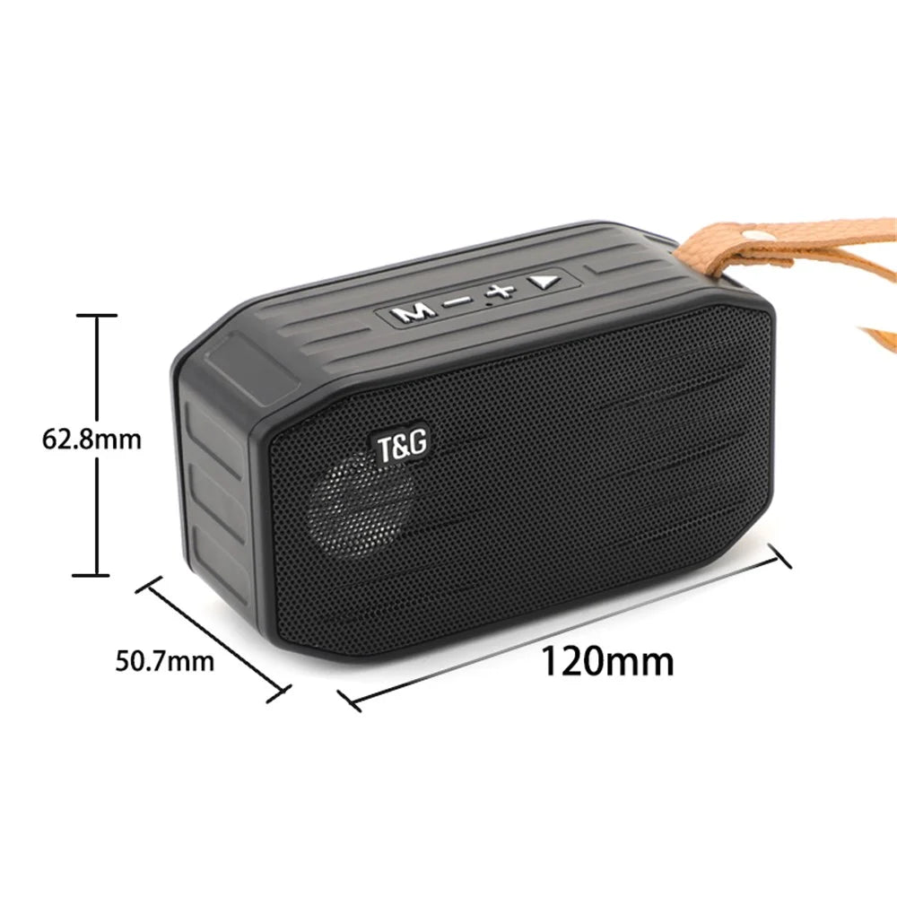 T&G TG296 Portable Bluetooth-compatible Speaker Waterproof Wireless Speaker Support TF Card/FM/3.5mm AUX/U Disk/Hard Disk/Hands-Free Calling (CE) - Black - 7