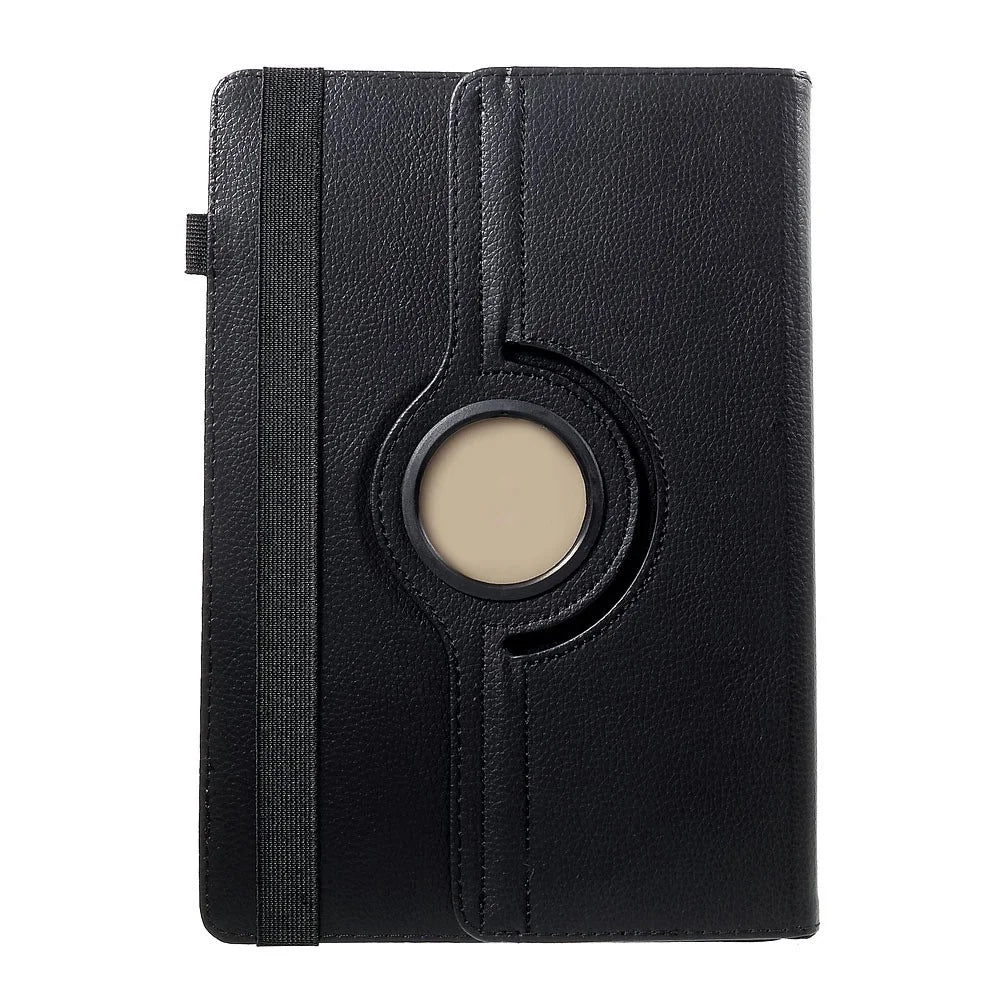 Anti-Drop 360-Degree Swiveling Stand Litchi Texture Universal Leather Protective Case for 9-10 inch Tablet - Black - 5