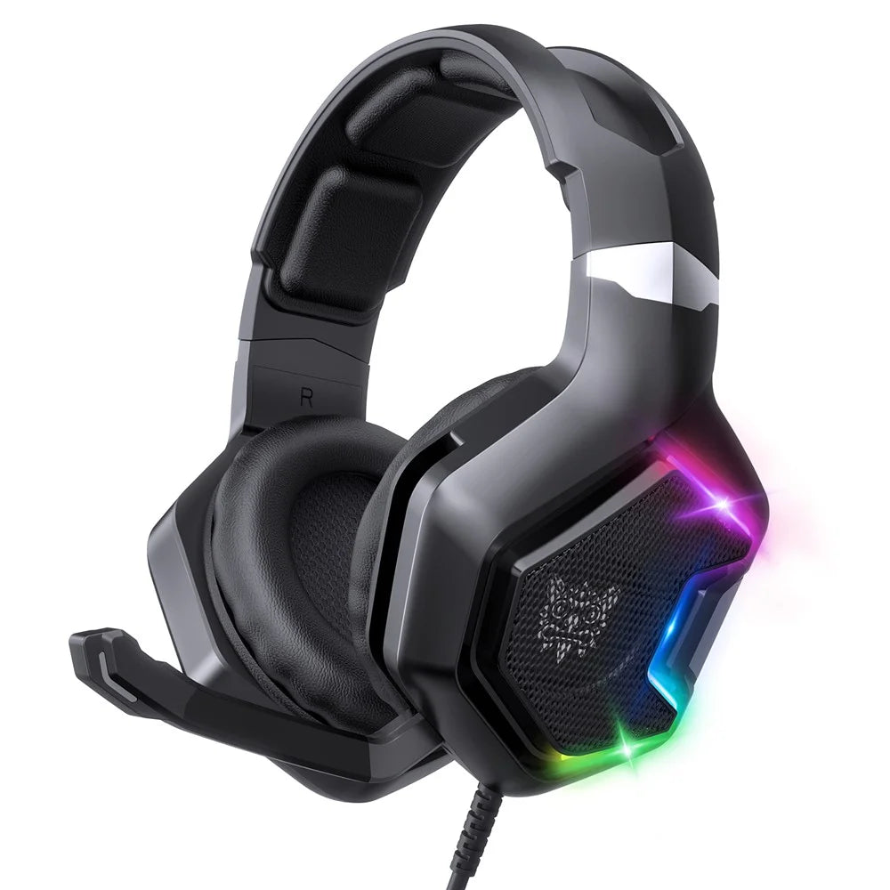 ONIKUMA K10 Pro Wired Stereo Gaming Headset Noise Cancelling Bass Sound Headphones with Mic and LED Light - 1