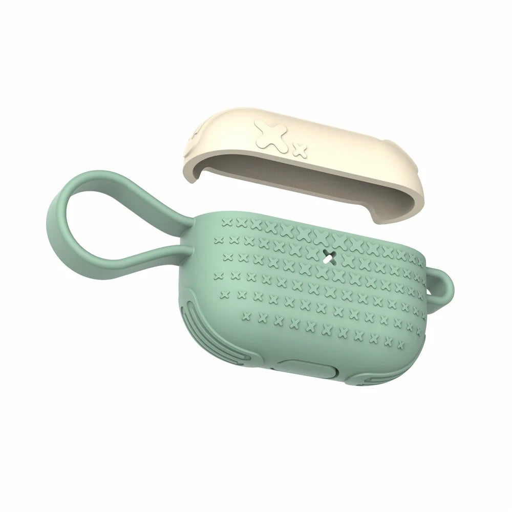 DIROSE Silicone Protective Case with Strap for Apple Airpods Pro - Green - 6