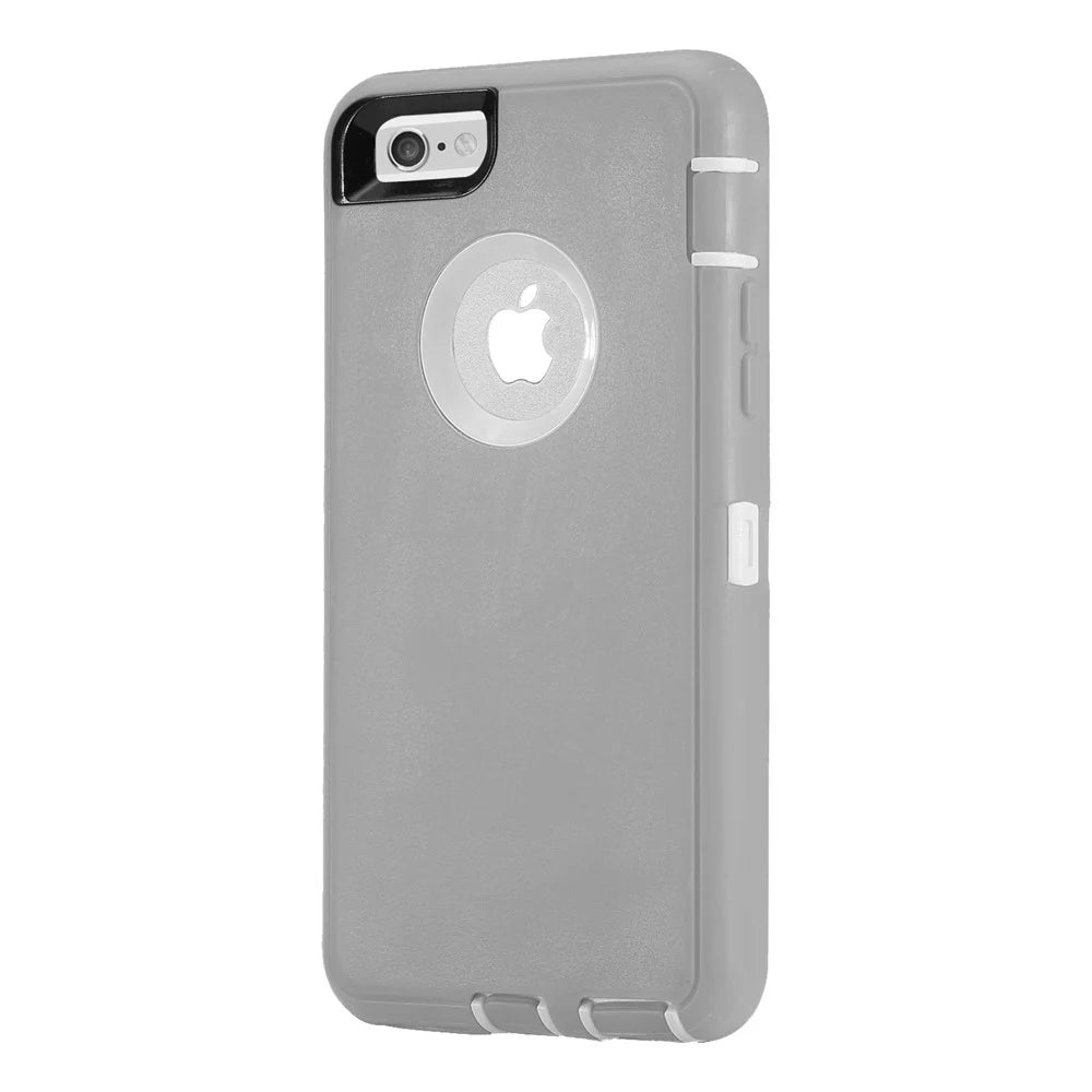 Shockproof Drop-proof Dust-proof Plastic + TPU Combo Shell for iPhone 6s/6 - White + Grey - 4