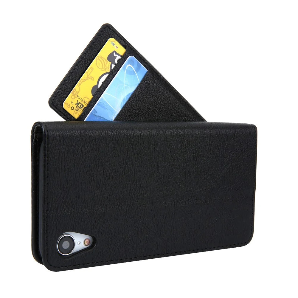 CMAI2 PU Leather Stand Wallet Mobile Casing for iPhone XR 6.1 inch - Black - 5