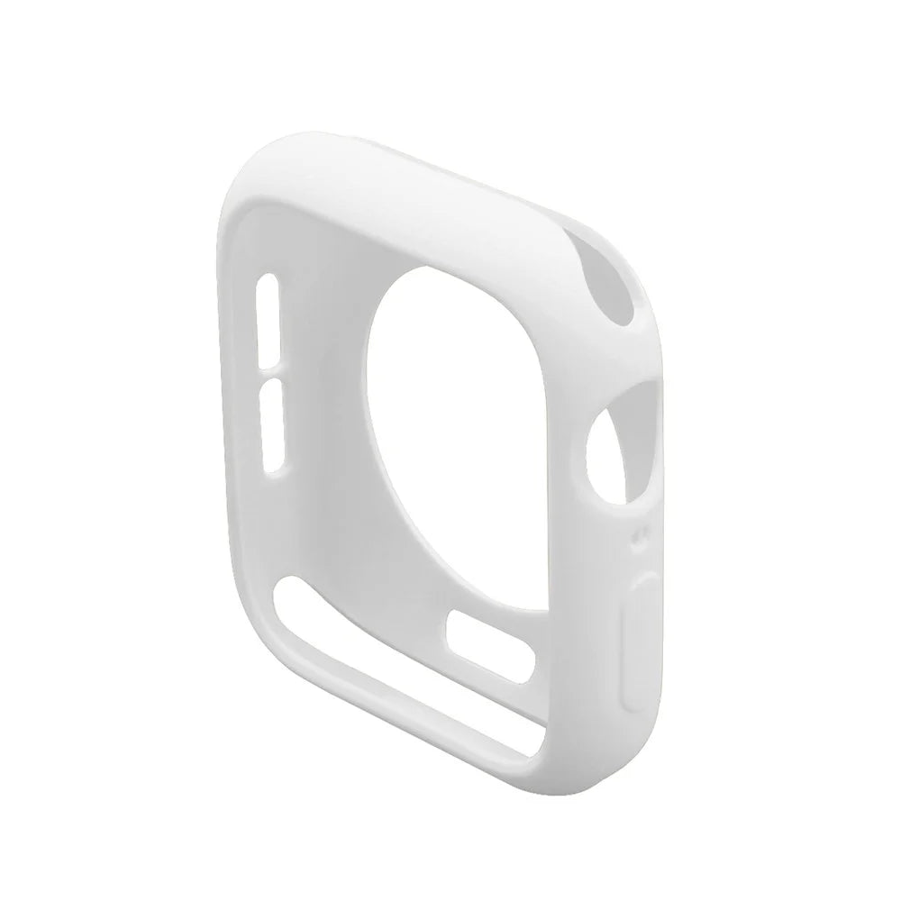 HAT PRINCE for Apple Watch Series SE3 / SE2 / SE1 / 6 / 5 / 4 44mm TPU Protective Case + 3D Full Size Curved Hot Bending HD Clear PET Film - White - 2