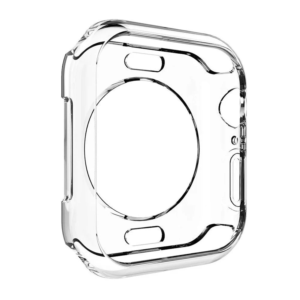 HAT PRINCE for Apple Watch Series SE3 / SE2 / SE1 / 6 / 5 / 4 44mm Clear Soft TPU Case + 3D PET Curved Hot Bending Clear Screen Protector - 5