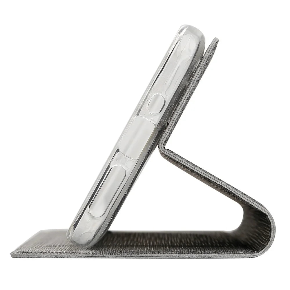 VILI DMX Cross Texture Leather Stand Case with Card Slot for iPhone 11 Pro Max 6.5 inch - Grey - 4