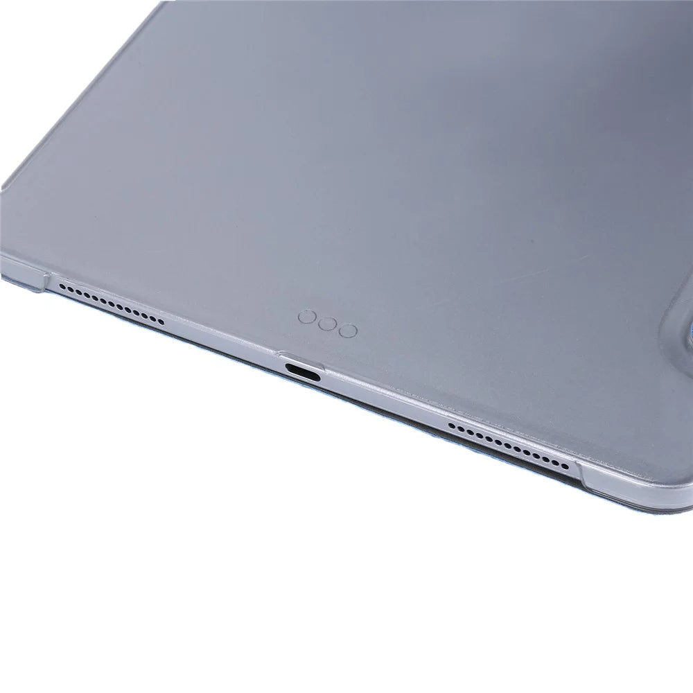 Silk Texture Tri-Fold Stand PU Leather Flip Tablet Shell for iPad Air 13 (2026) / (2025) / (2024) / Pro 12.9 (2022) / (2021) / (2020) / (2018) - Sky Blue - 7