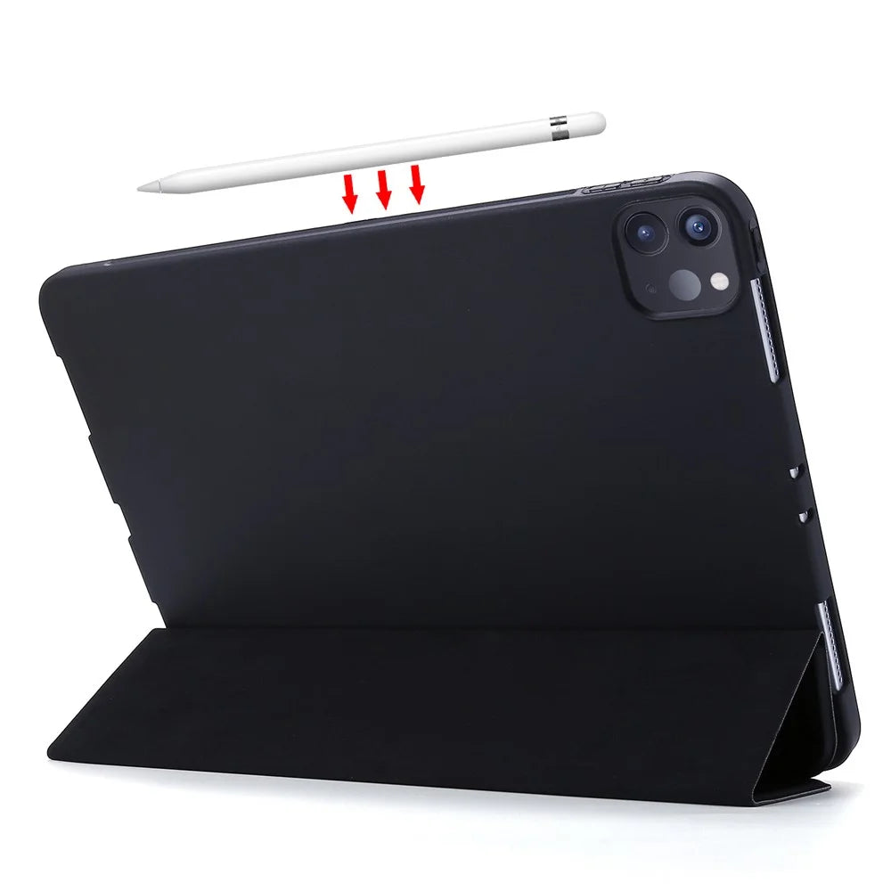 Origami Stand Leather Smart Case for iPad Pro 11-inch (2020) / (2022) / (2021) - Black - 4