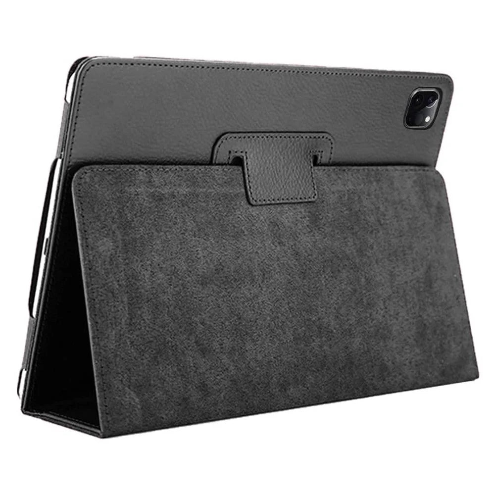 Litchi Surface Flip Stand Leather Tablet Cover for iPad Pro 12.9 (2022) (2021) (2020) - Black - 1
