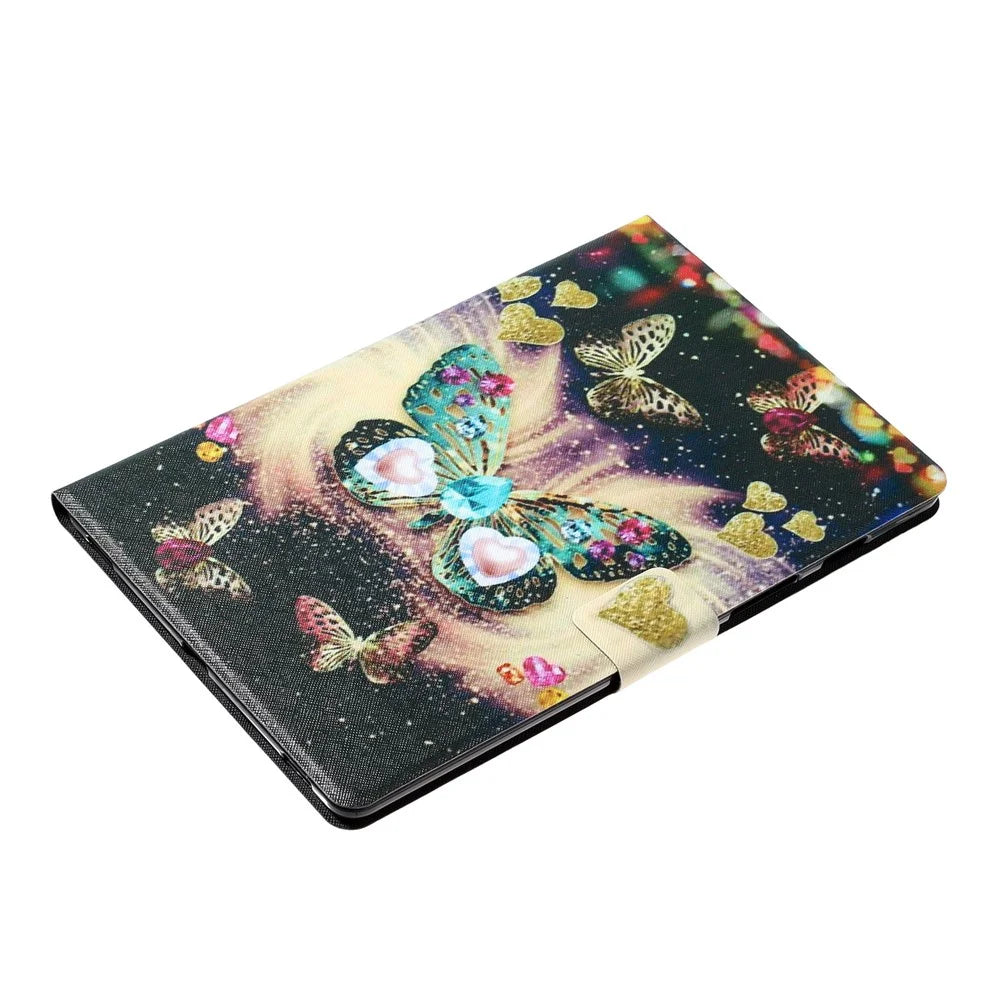 Pattern Printing Card Slots Flip Leather Tablet Cover for iPad Air 10.5 inch (2019)/iPad 10.2 (2021)/(2020)/(2019) - Butterflies - 4