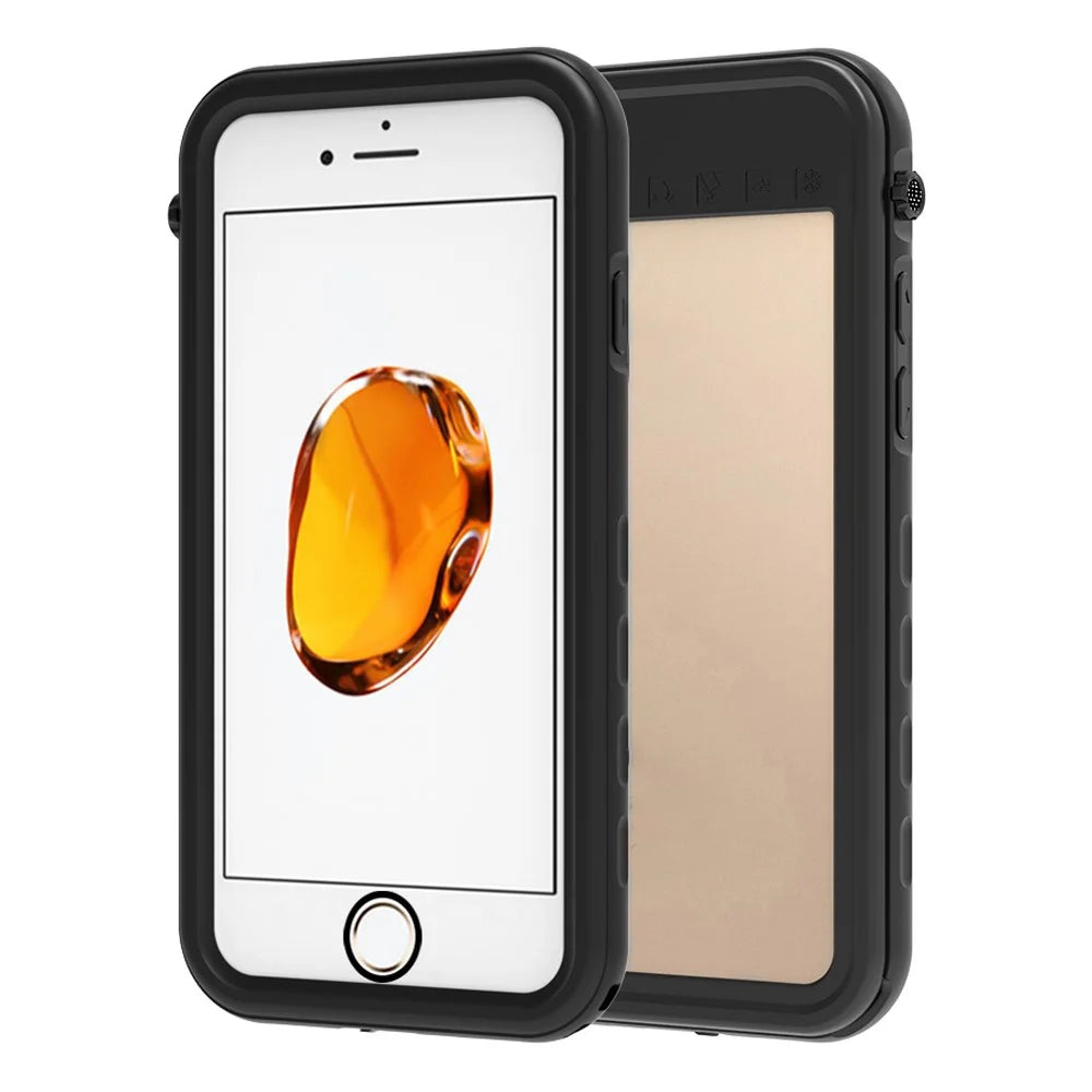 IP68 Waterproof Case Drop-proof Dust-proof Phone Cover for iPhone SE (2022)/SE (2020)/8/7 4.7 inch - Black - 3