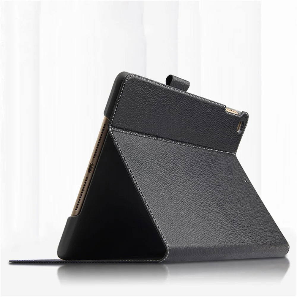 Top Layer Cowhide Leather Stand Case for iPad 9.7-inch (2018) - 4