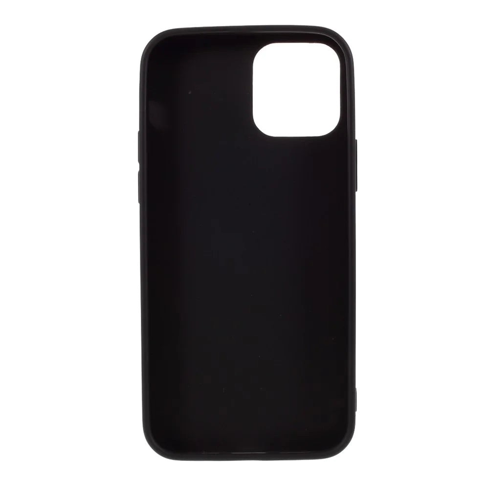 Solid Color Matte Soft TPU Protective Case for iPhone 12 Pro/12 - Black - 3