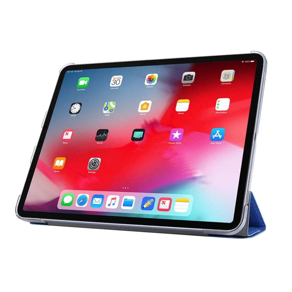 Silk Texture Origami Stand Leather Smart Tablet Cover Shell for iPad Air 11 (2026) / (2025) / (2024) / Air (2022) / (2020) - Dark Blue - 6