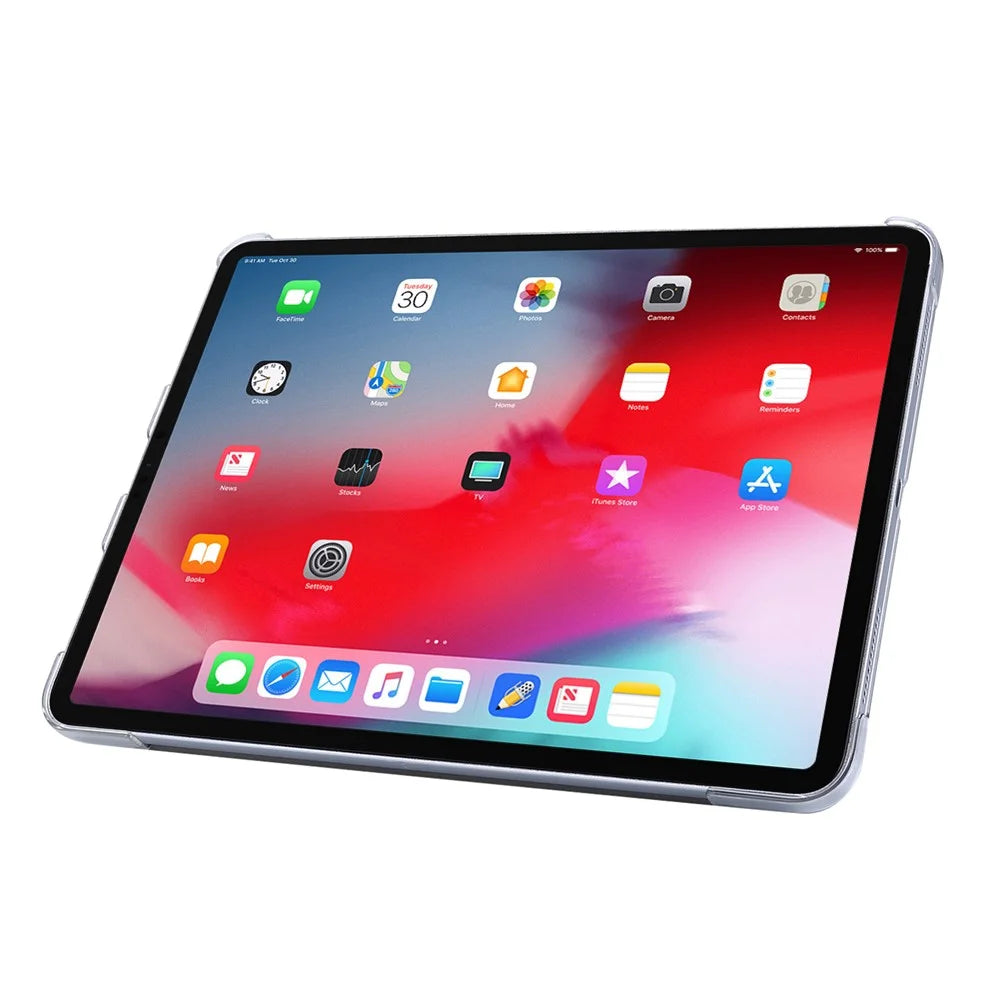 Silk Texture Leather Smart Tablet Cover Origami Stand Shell for iPad Pro 12.9-inch (2021) - Purple - 6