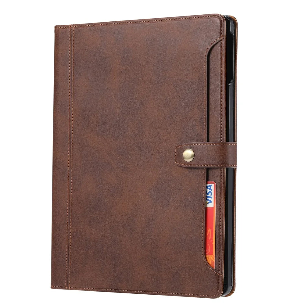 Stand Wallet Design Leather Tablet Protective Case Cover with Pen Slot for iPad Pro 12.9-inch (2021) - Brown - 2