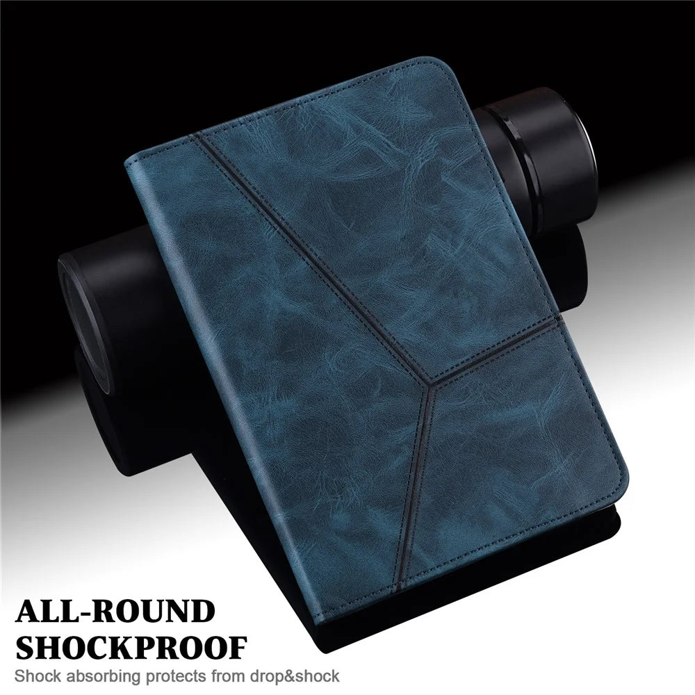 Leather Tablet Stand Cover with Auto Wake/Sleep Function and Card Holder for iPad Pro 12.9-inch (2021) - Blue - 4