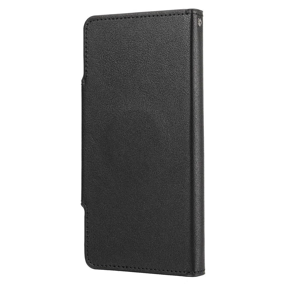 Leather Wallet Phone Cover Case with Detachable Inner for iPhone 13 Pro 6.1 inch - Black - 3