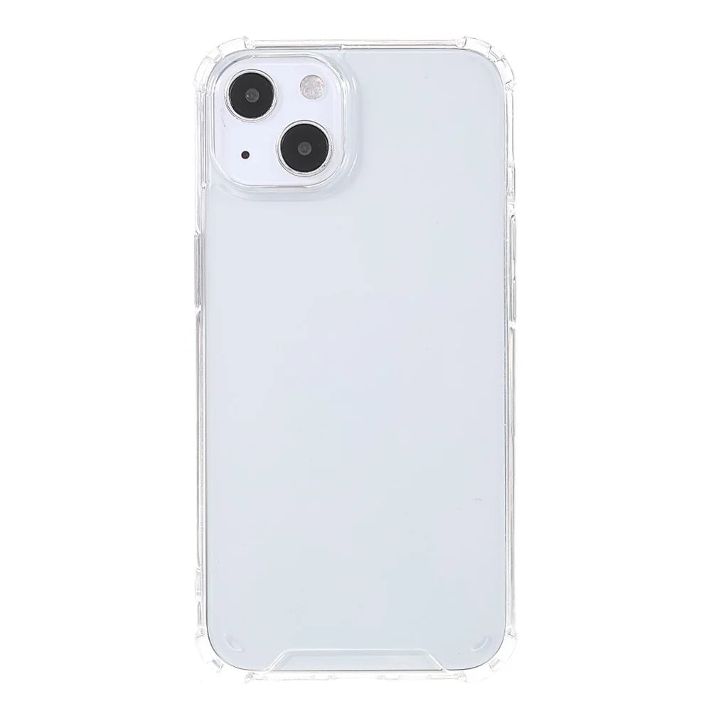 Transparent Four Corner Cushion Acrylic + Soft TPU Hybrid Phone Cover Case Shell for iPhone 13 6.1 inch - 2