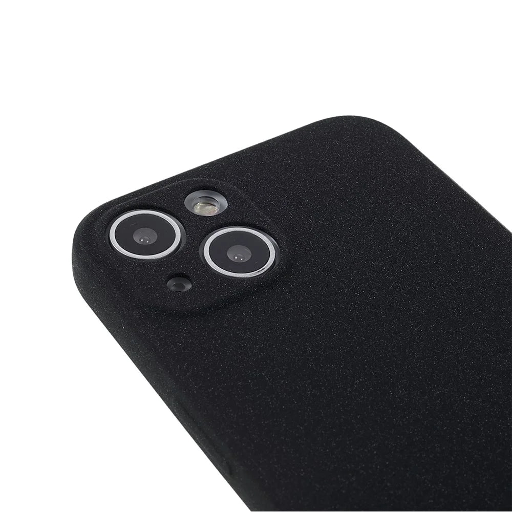 Double-sided Matte TPU Phone Protective Back Case Cover for iPhone 13 6.1 inch - Black - 5