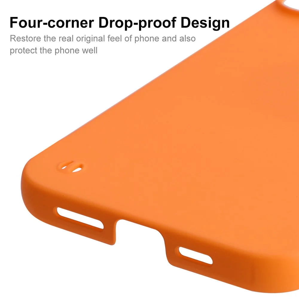 ENKAY HAT PRINCE Hard PC Lightweight Phone Covering Rubberized Matte Frameless Anti-scratch Phone Case Shell for iPhone 13 Pro 6.1 inch - Orange - 4