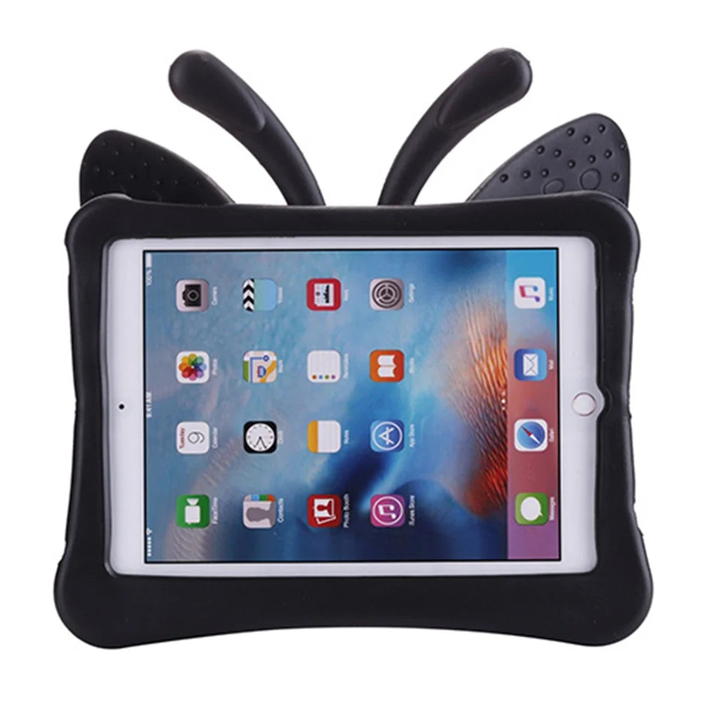 3D Butterfly Kids Shockproof EVA Kickstand Phone Case Phone Cover for iPad Pro 9.7 / Air 2 / Air - Black - 2