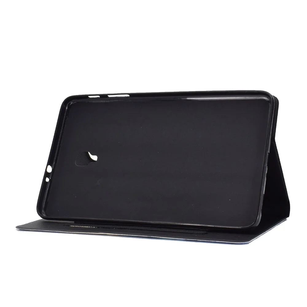 Pattern Printing Card Holder Stand PU Leather Tablet Case for Samsung Galaxy Tab A 8.0 (2017) SM-T380 / SM-T385 - Blue Butterflies - 6
