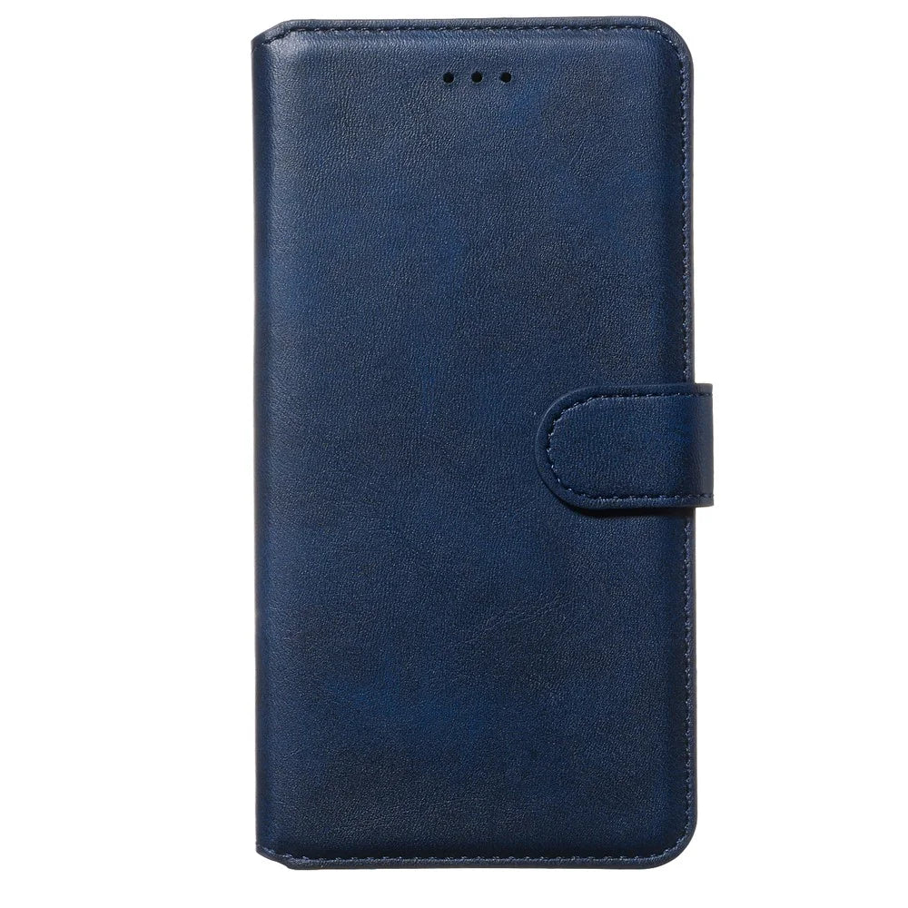 Classic Wallet Leather Stand Phone Protective Casing for Samsung Galaxy A20/A30/M10s - Blue - 2