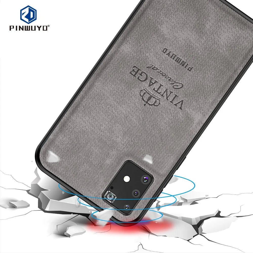 PINWUYO Honorable Series Anti-fall Hybrid Back Shell for Samsung Galaxy A91/S10 Lite - Grey - 2