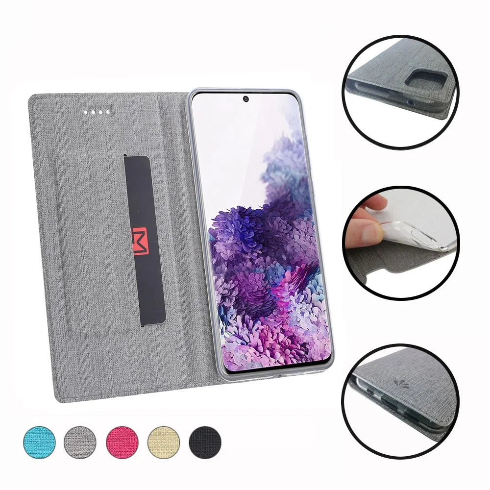 VILI DMX Cross Skin Leather Shell Case for Samsung Galaxy S20 4G/S20 5G - Grey - 3