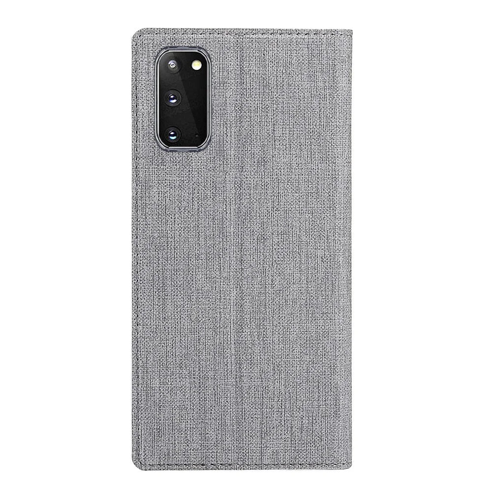 VILI DMX Cross Skin Leather Shell Case for Samsung Galaxy S20 4G/S20 5G - Grey - 7