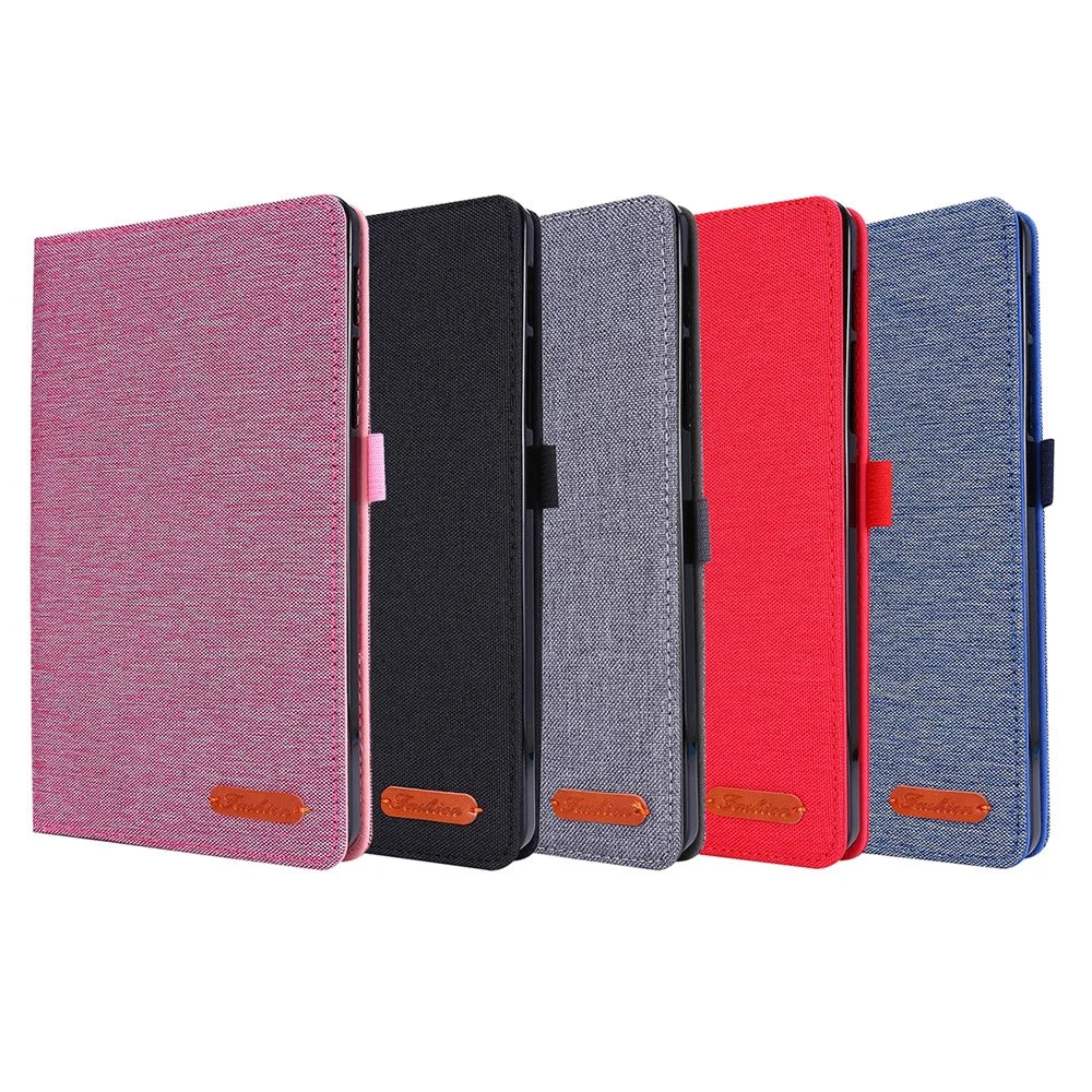 Cloth Texture Card Slots Stand Leather Protective Cover for Samsung Galaxy Tab A 8.4 (2020) T307 - Blue - 6