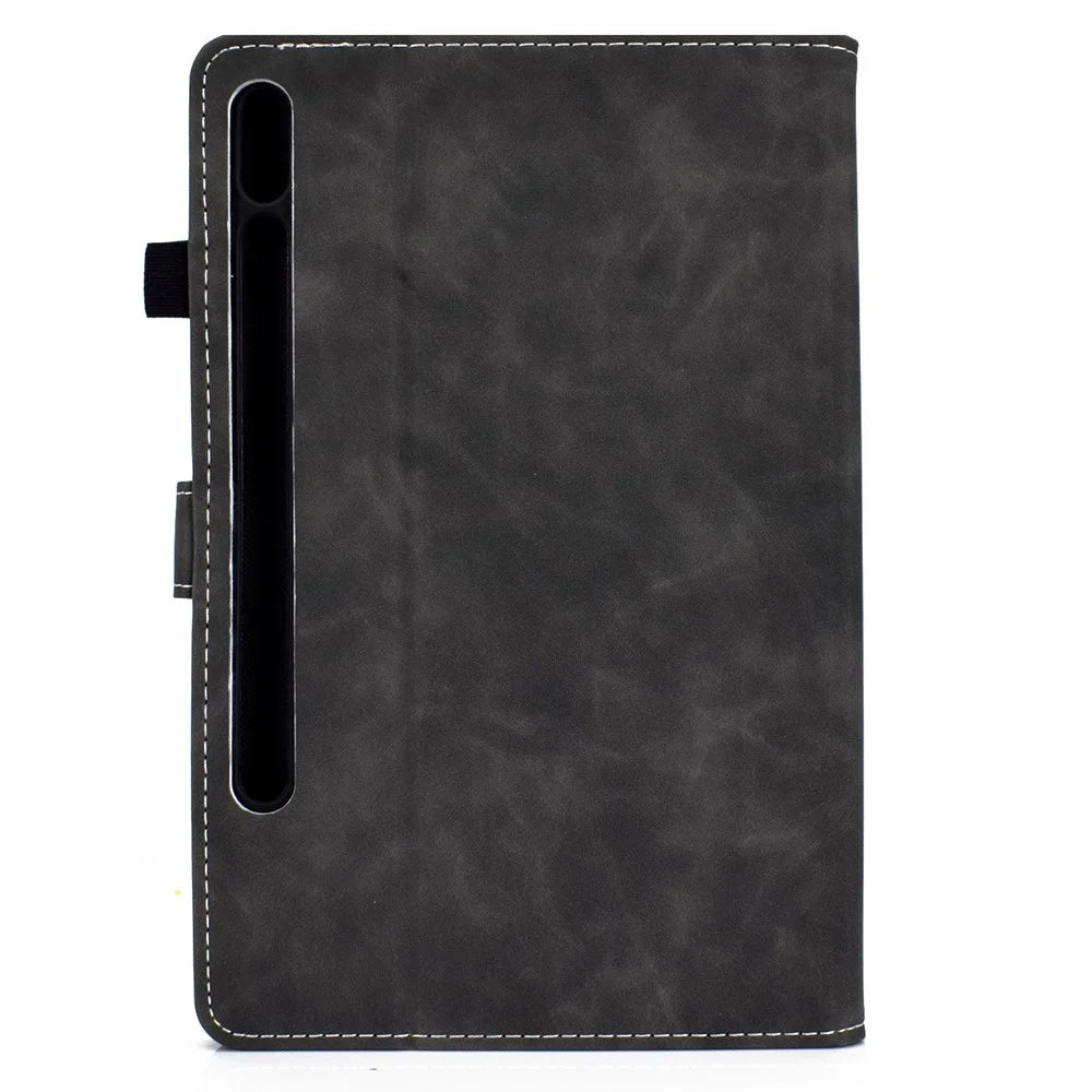 Solid Color Leather Tablet Protective Shell for Samsung Galaxy Tab S7 T870 / S8 - Black - 3
