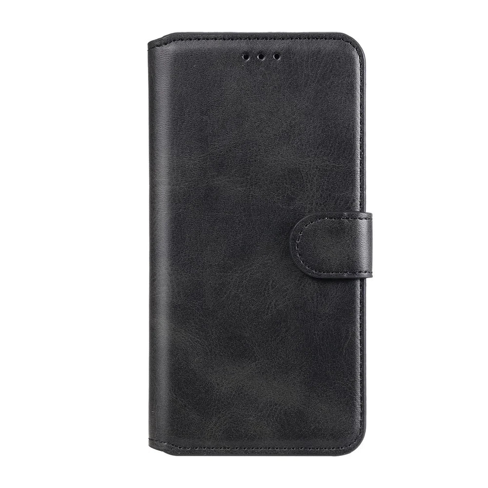 Classic Wallet Stand Flip Leather Phone Case for Samsung Galaxy A12 - Black - 2