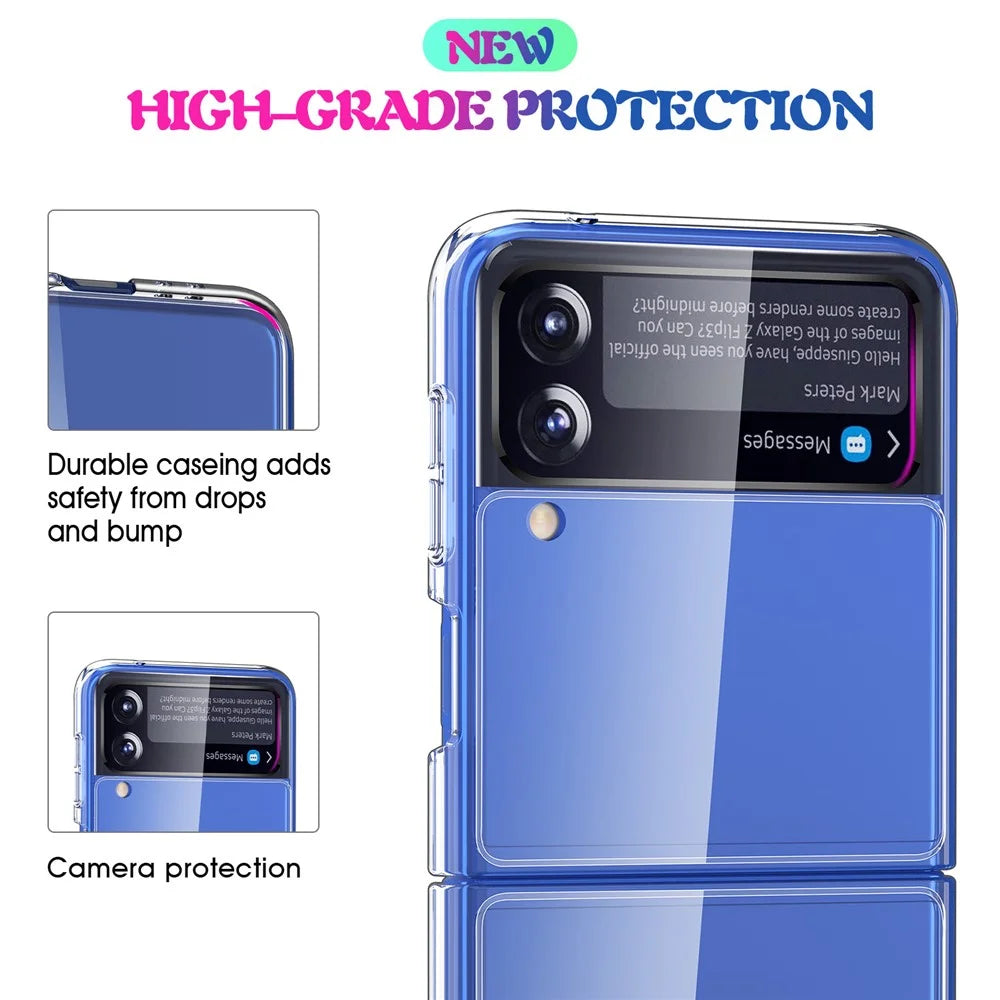 Clear Phone Case for Samsung Galaxy Z Flip3 5G, Hard PC Shock-Absorbing Back Cover - 6