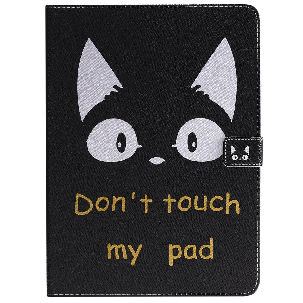 For Samsung Galaxy Tab A7 10.4 (2020) / (2022) / T505 / T500 Pattern Printing Wallet Stand Leather Tablet Case - Cat Ears - 2