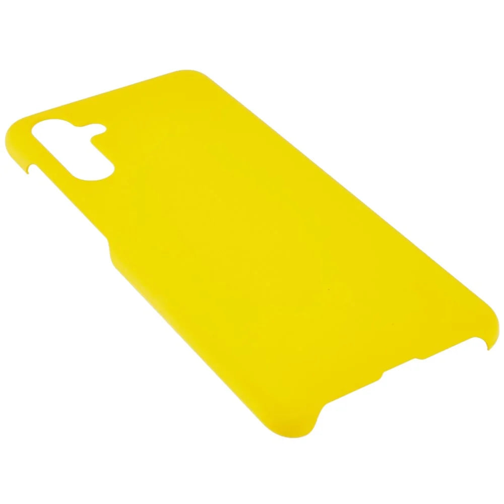 For Samsung Galaxy A13 5G Glossy Surface Hard PC Phone Case Anti-scratch Rubberized Protective Cover - Yellow - 4