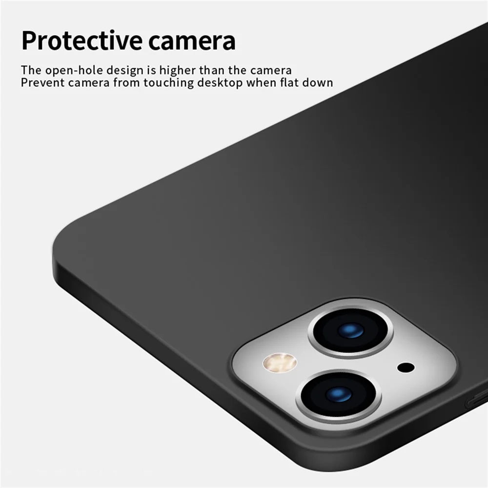 PINWUYO PC Series for iPhone 13 mini 5.4 inch Slim Thin Case Matte Hard PC Phone Cover with Magnetic Ring Holder - Black - 4
