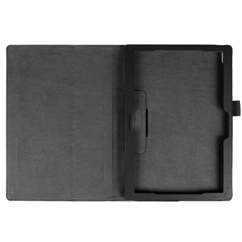 Universal Litchi Grain Leather Stand Shell Case for Lenovo Tab 4 10 Plus / Tab 4 10 - Black - 5