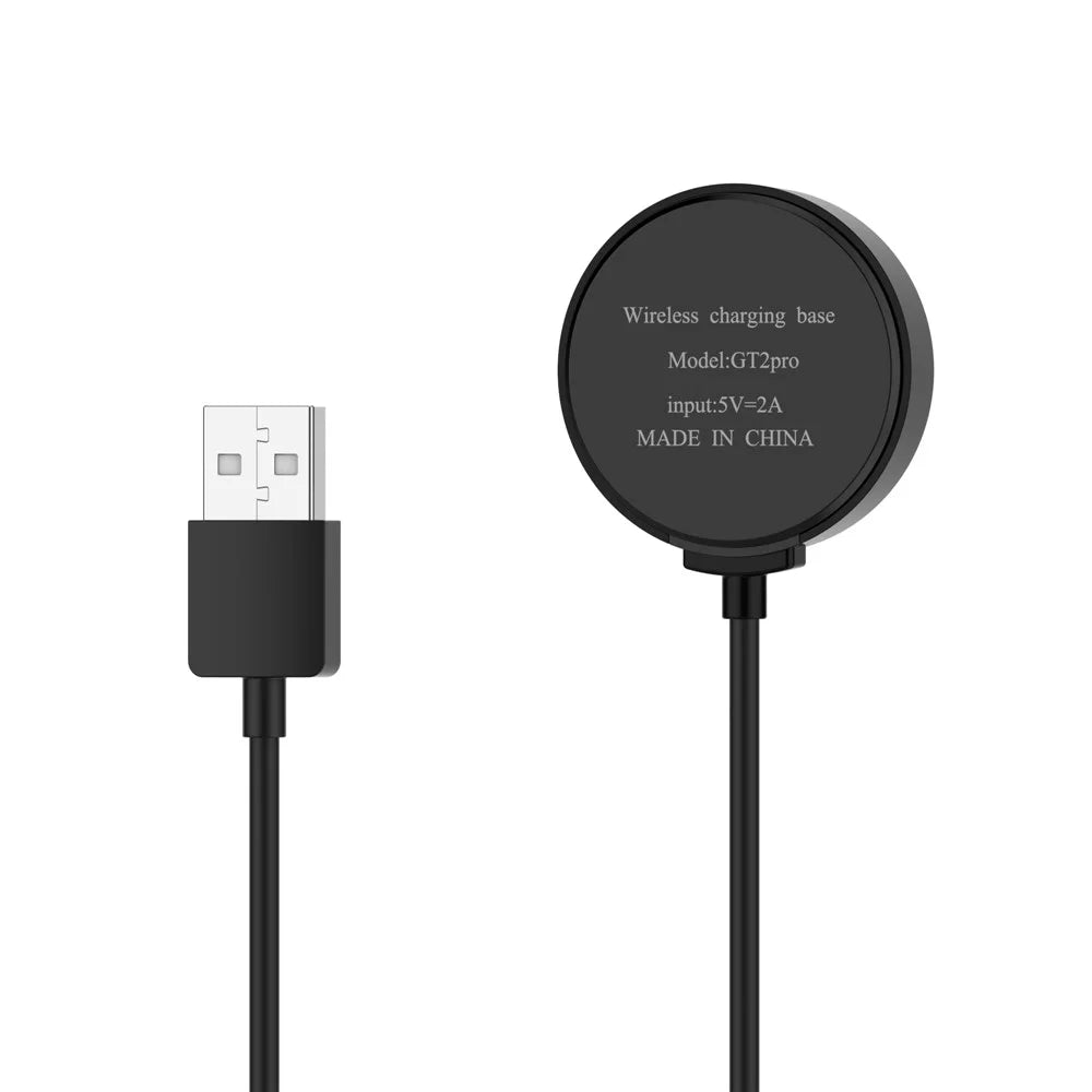 1m USB Charging Cable Wireless Charger Dock for Huawei Watch GT 2 Pro / GT 2 Pro ECG / GT 2 Porsche Edition - Black - 4