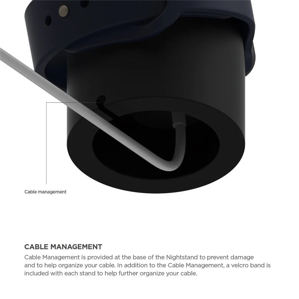 Watch Stand Holder Charger Display for Apple Watch Ultra 49mm / 8 / 7 45mm / 41mm / 6 / 5 / SE / 4 44mm / 40mm / 3 / 2 / 1 42mm / 38mm - Black - 3