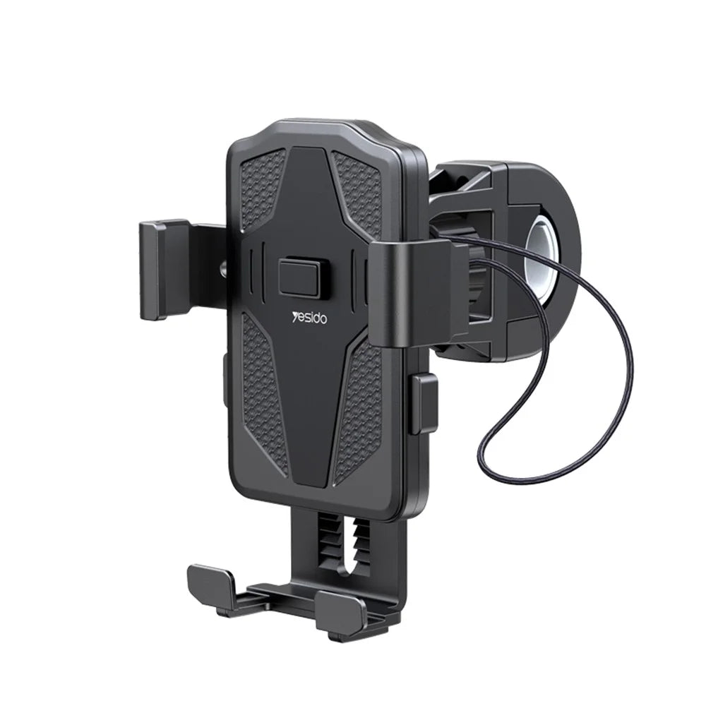 YESIDO C94 360° Rotation Anti Shake Bicycle Motorcycle Cell Phone Mount Holder for iPhone Samsung Huawei - 1