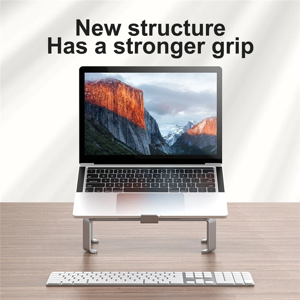 R-JUST Aluminum Alloy Notebook Bracket Raise Computer Desktop Laptop Heat Dissipation Anti-Skid Stand - 7