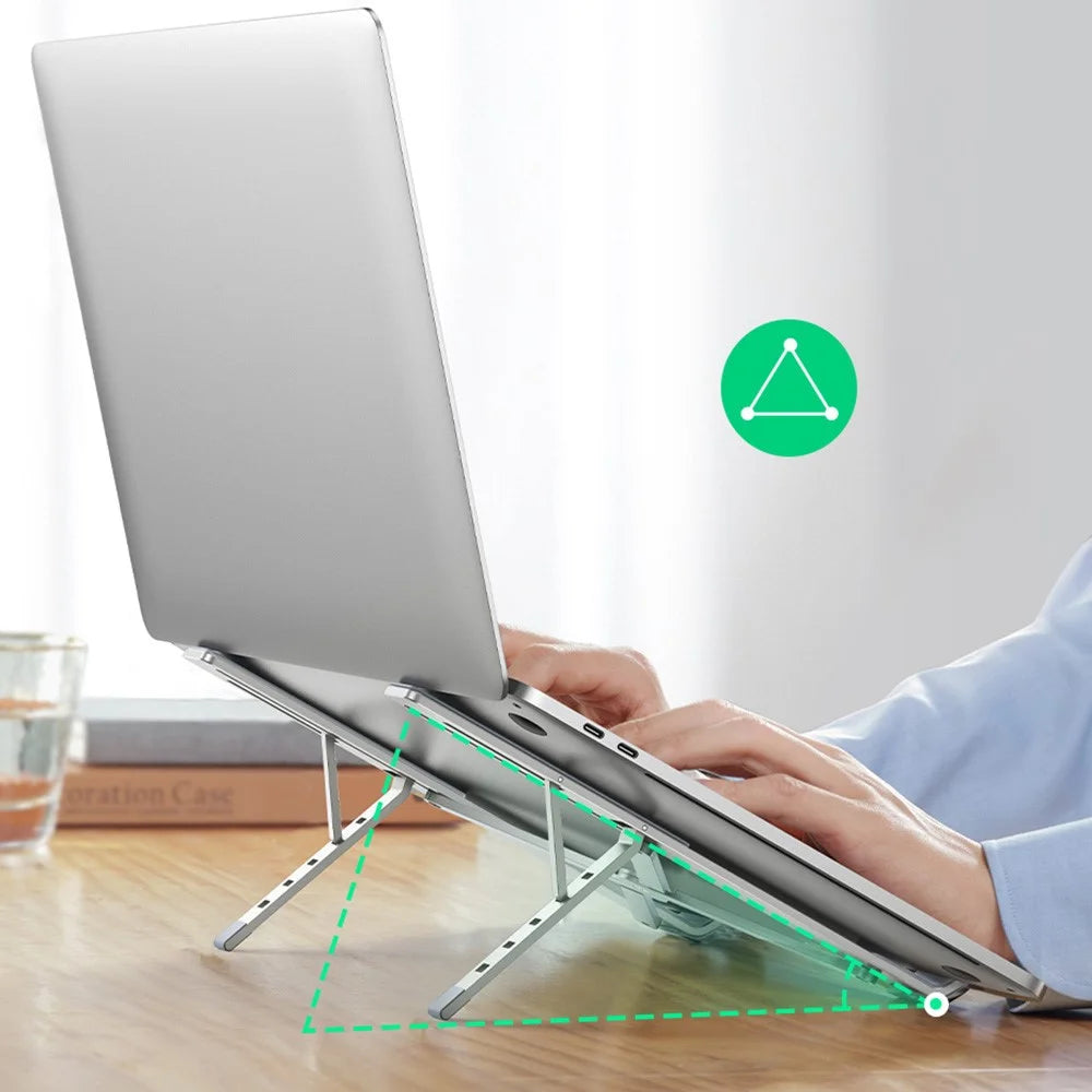 UGREEN 20642 Adjustable Folding Aluminum Laptop Stand Multi-Angle Portable Desktop Computer Holder for MacBook Air Pro Laptops - 3
