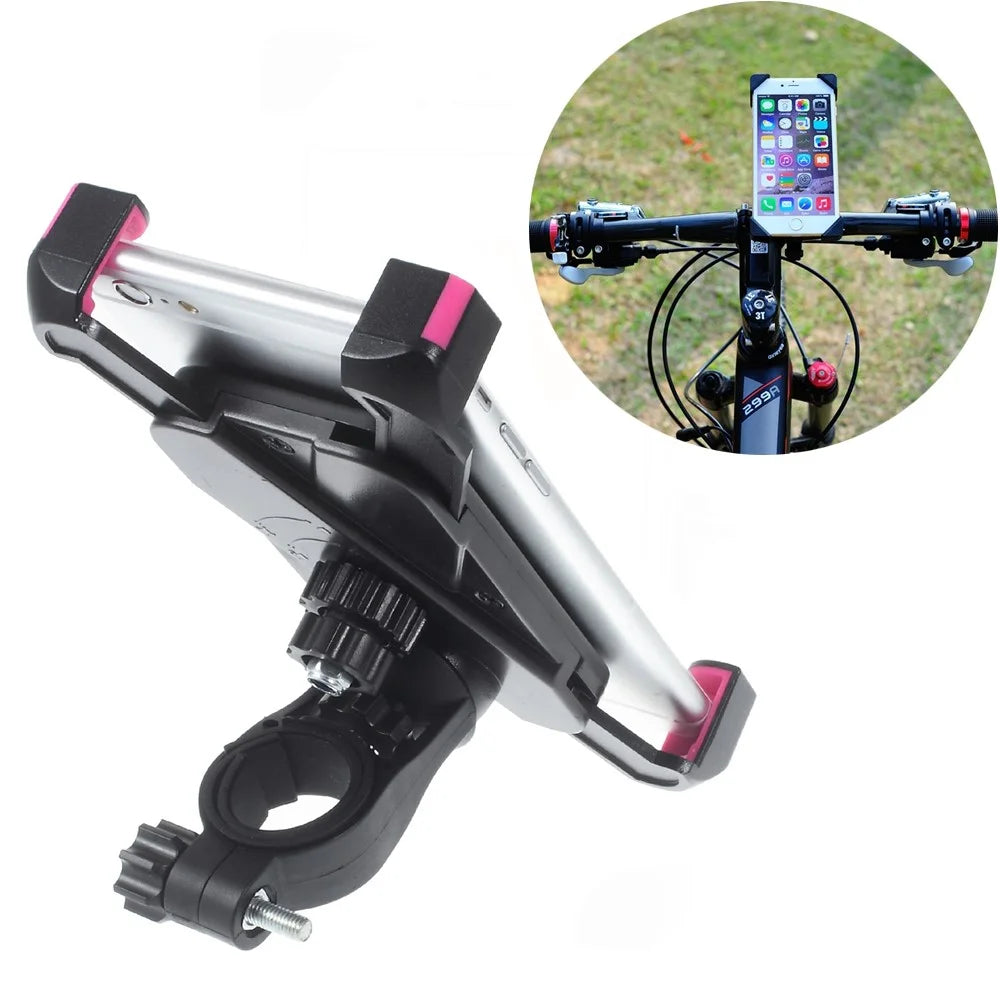 Universal Bicycle Bike Handlebar Holder Mount for iPhone 6s Plus/Samsung Galaxy S6 (CH-01-A) - Rose - 2
