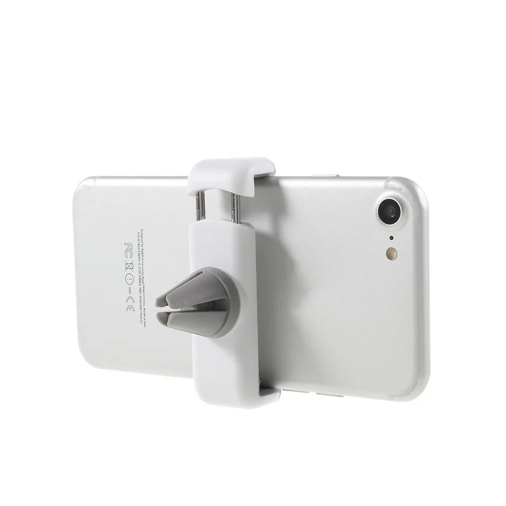 Mini Car Air Vent Mount Smartphone Holder for iPhone Samsung LG etc, Width: 60-85mm - White + Grey - 5
