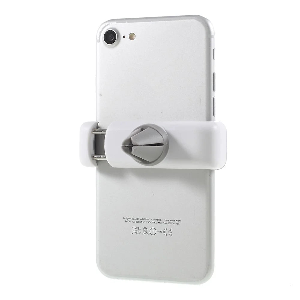 Mini Car Air Vent Mount Smartphone Holder for iPhone Samsung LG etc, Width: 60-85mm - White + Grey - 6