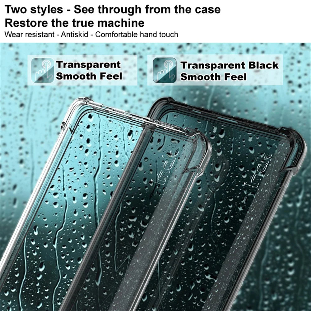 IMAK Well-Protected Flexible TPU Case with High Transparency Screen Protector for Asus ROG Phone 5/5 Pro/5 Ultimate - Transparent - 4