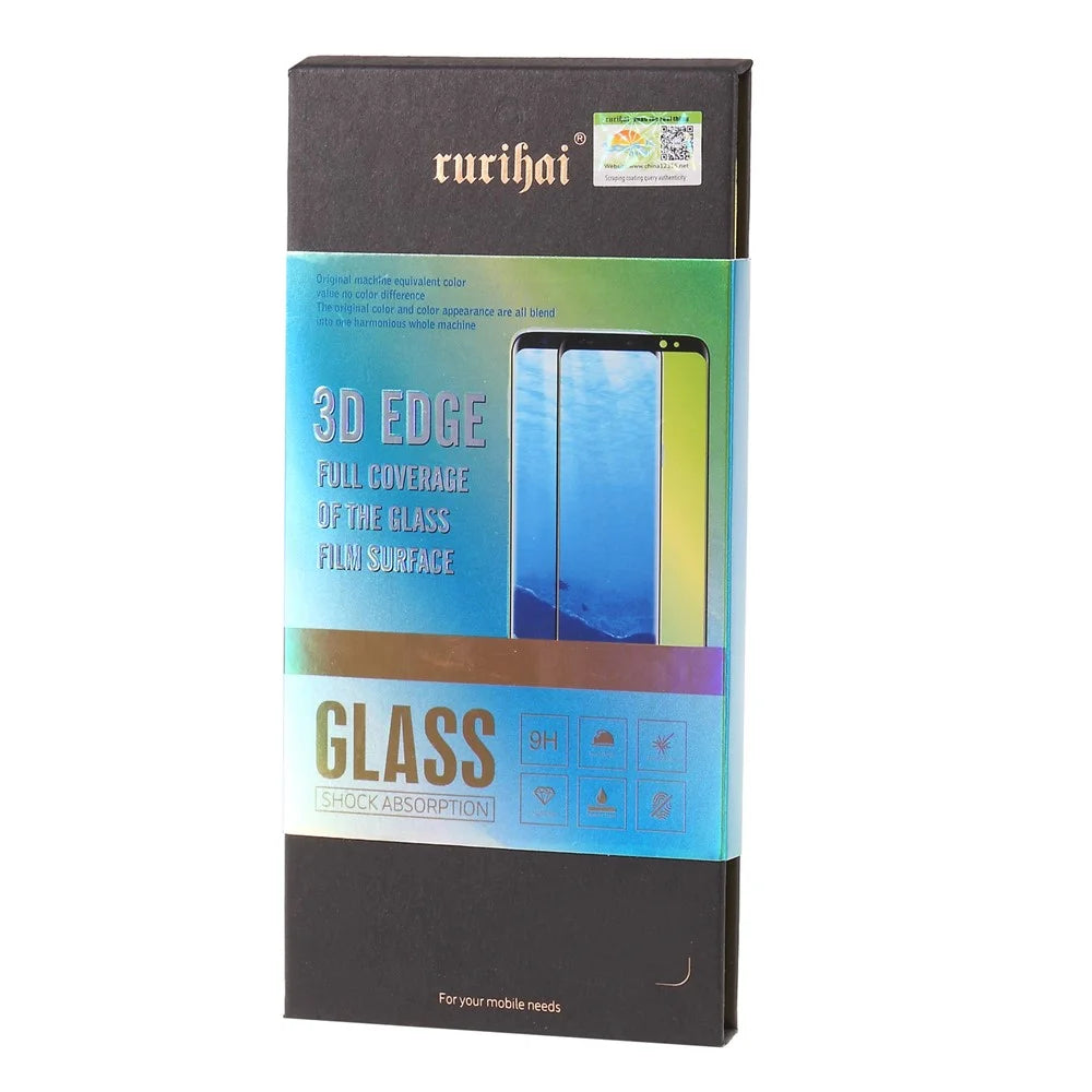 RURIHAI 9H 3D Edge Full Tempered Glass Screen Protector for Samsung Galaxy S8 G950 - Black - 6
