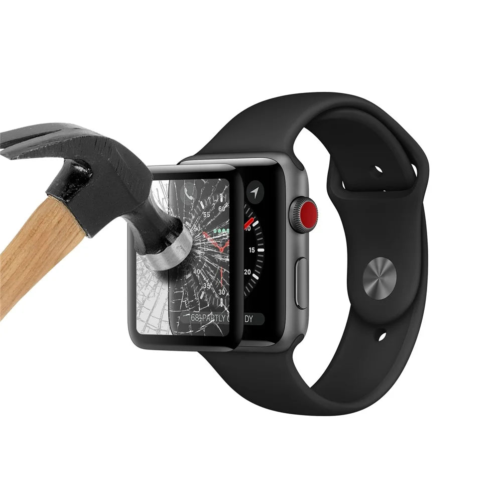 3D Curved 0.26mm 9H Tempered Glass Screen Protector Film for Apple Watch Series 3 / 2 / 1 38mm - 4