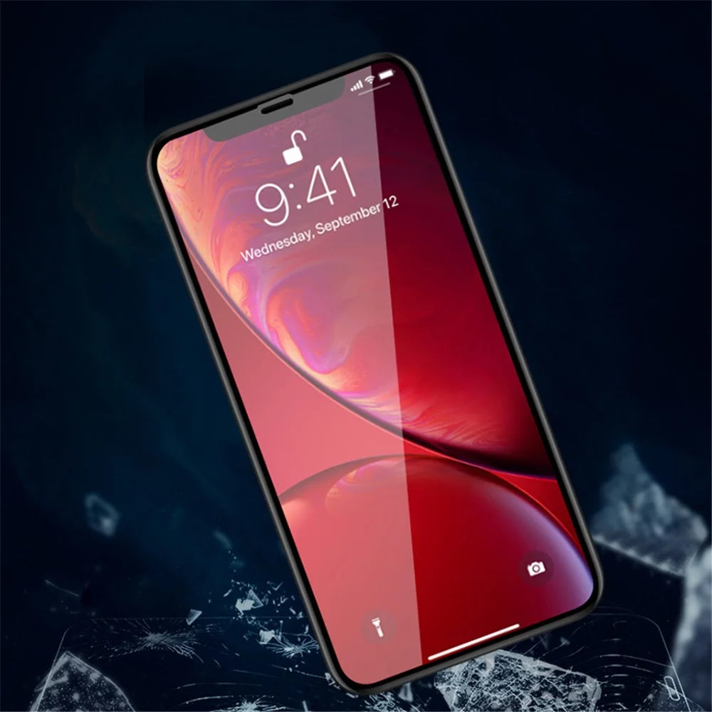 AMORUS 3D Curved Tempered Glass Full Screen Protector for iPhone (2019) 6.1 inch / XR 6.1 inch - Black - 4